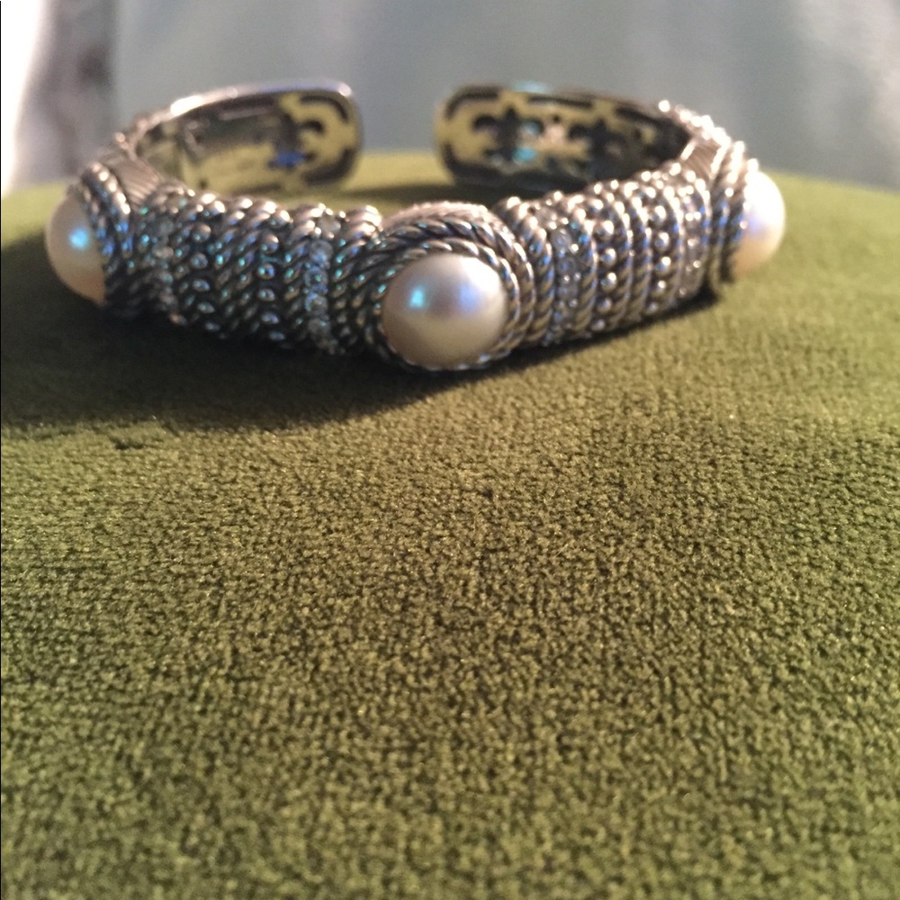 Judith Ripka Sterling Silver Pearl Bracelet